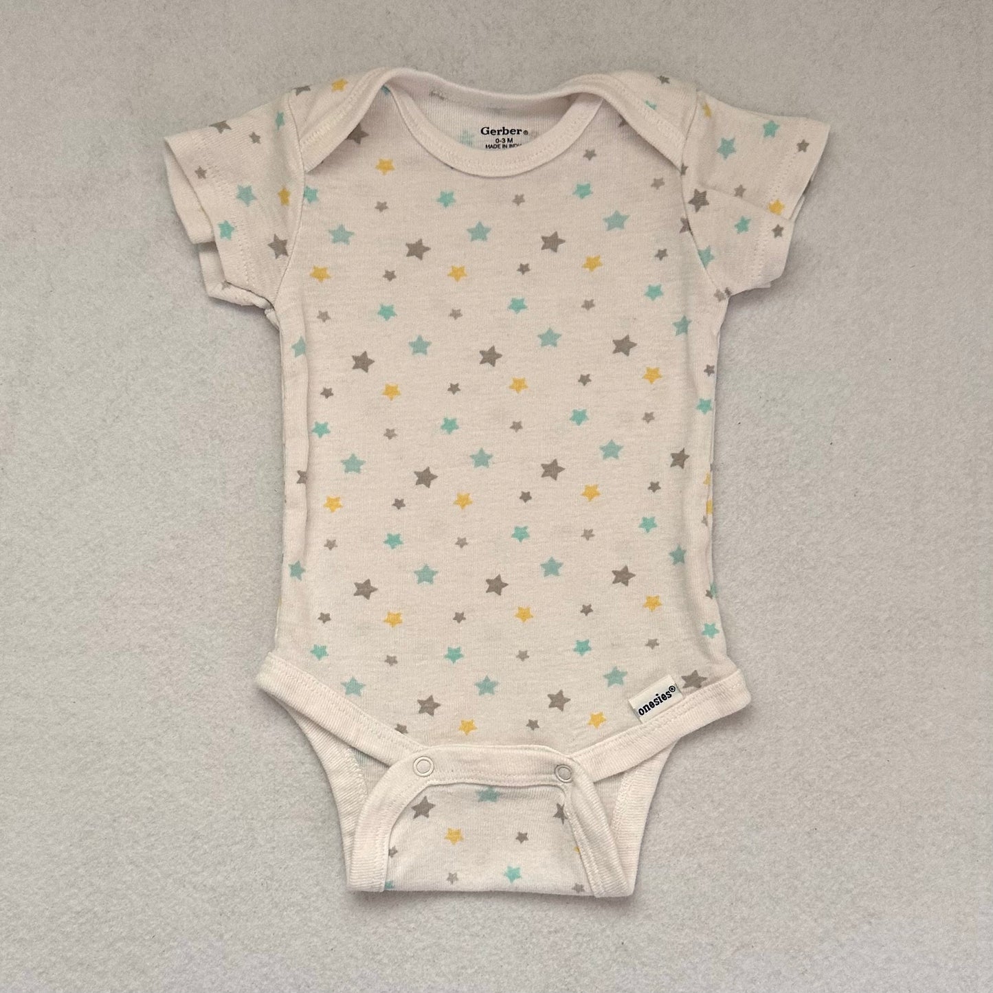 3 pcs. Gerber Unisex Bodysuit Onesie (0-3 months)