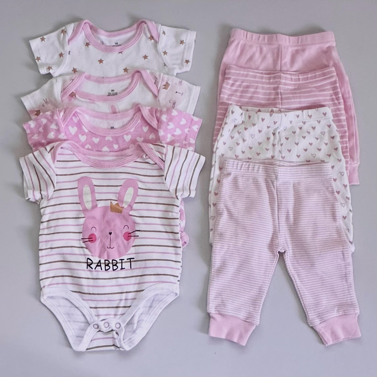 4 pair set, Bodysuit and pants set (3 months)